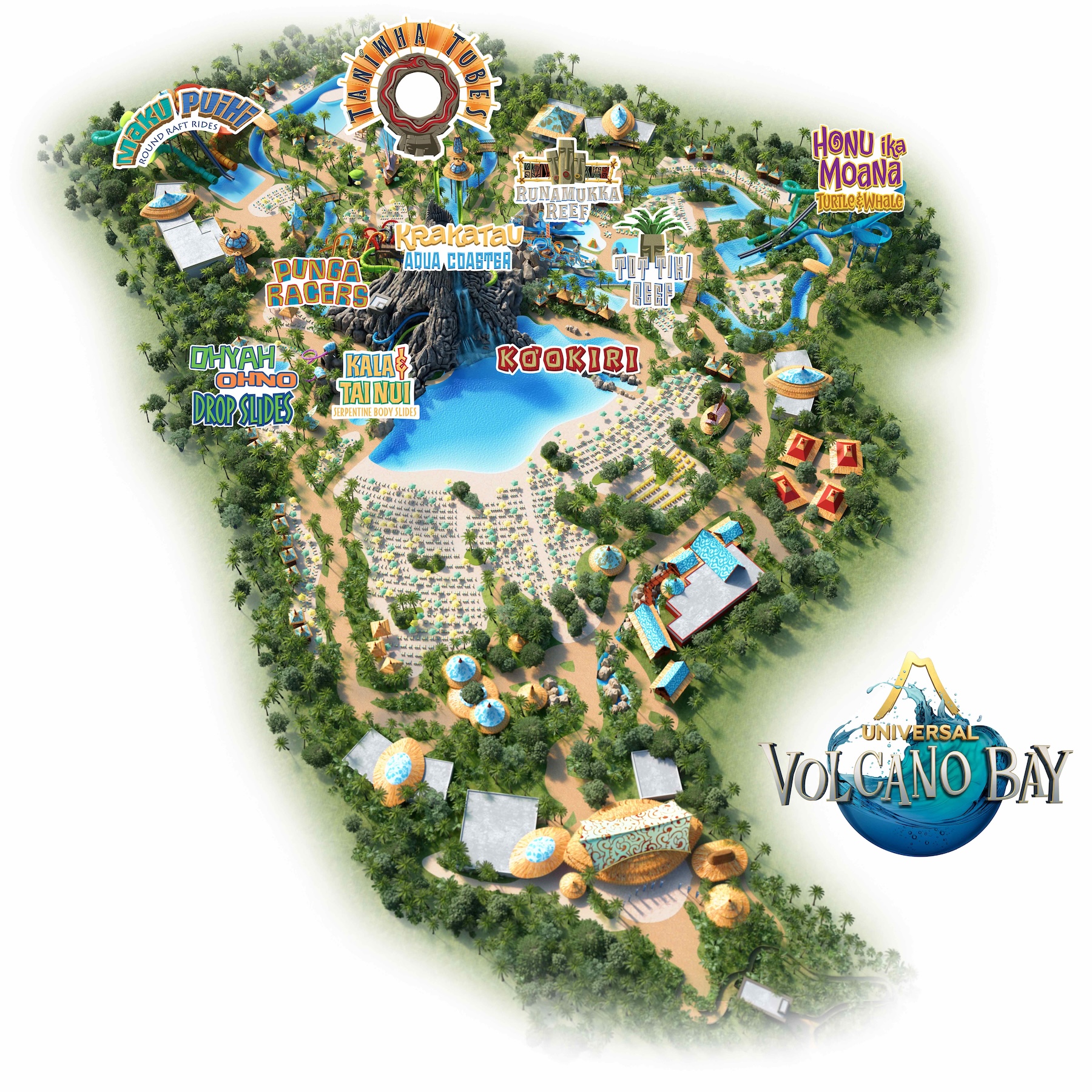 Universal Volcano Bay Map